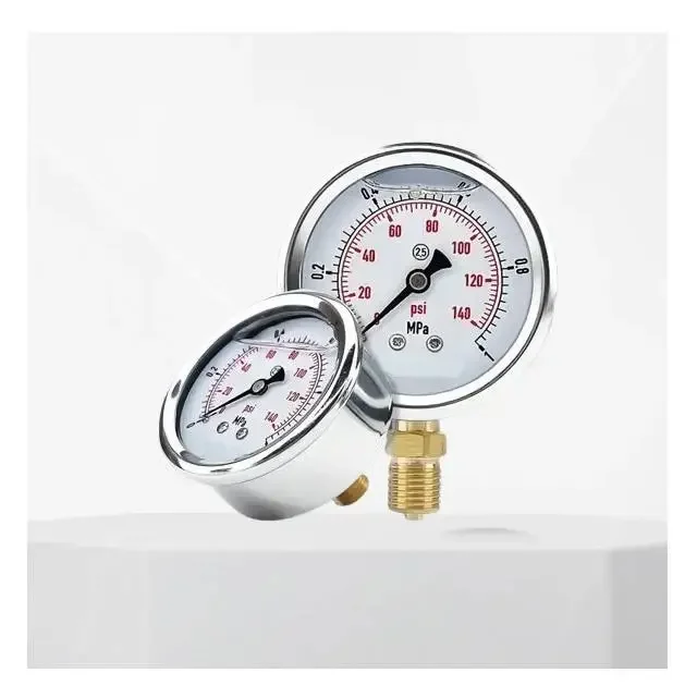 High Quality Cheap Price Y-60 Bottom Connection Glycerine Filling Hydraulic Pressure Gauges Manometer