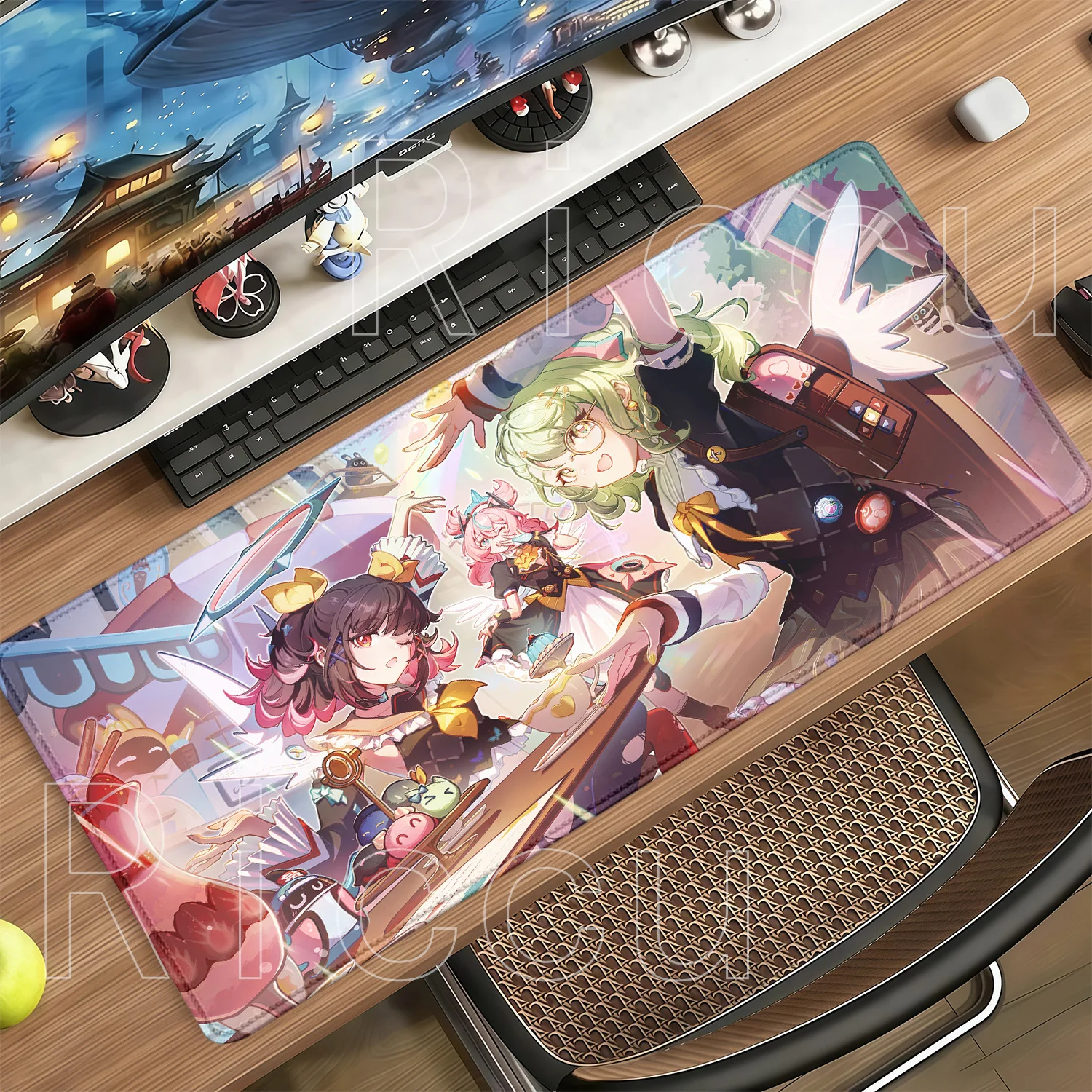 AOD Angels of Delusion Gaming Mouse Pad ZZZ Aria Sunna Nangong Yu‌ Mousepad Zenless Zone Zero Anime Cute Girl HD Print Desk Mat