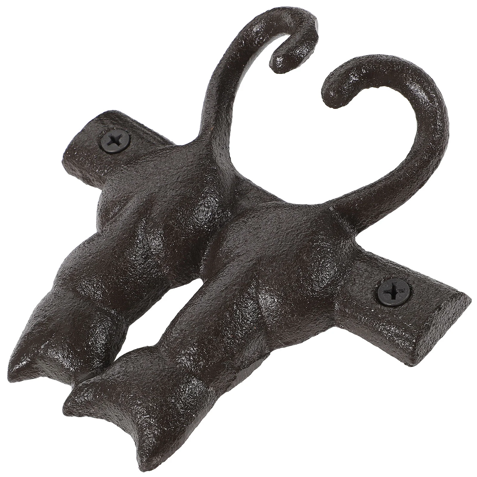 

Wall Mounted Coat Rack Cast Iron Hook Cat-shaped Hanger Creative Vintage Design Wall-mounted Black Hat-and-coat Office
