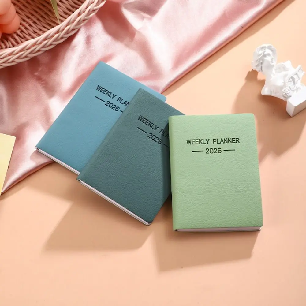 휴대용 A7 2026 의제 도서 Morandi Color with Calendar 일일 주간 플래너 할 일 목록 영어 메모장 학생