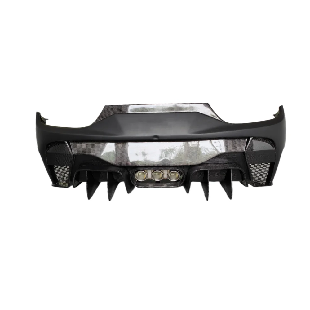 

Используется для Ferrari 458 Italia Spider Модифицированный V-образный комплект заднего бампера из полууглеродного волокна