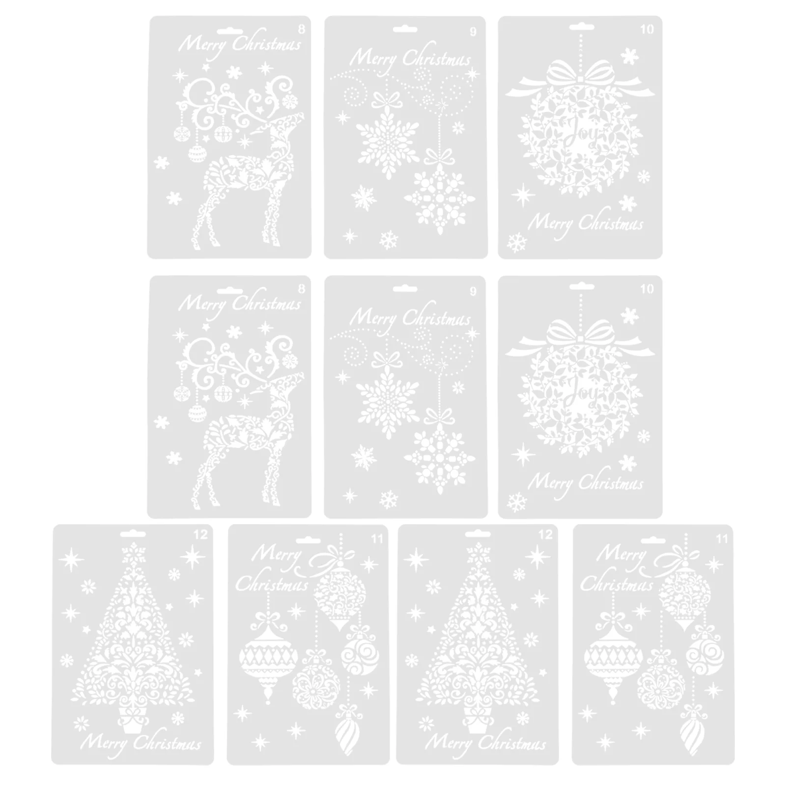 

10 Pcs Xmas Party Favor Painting Template Account Kids Drawing Templates Child Stencils