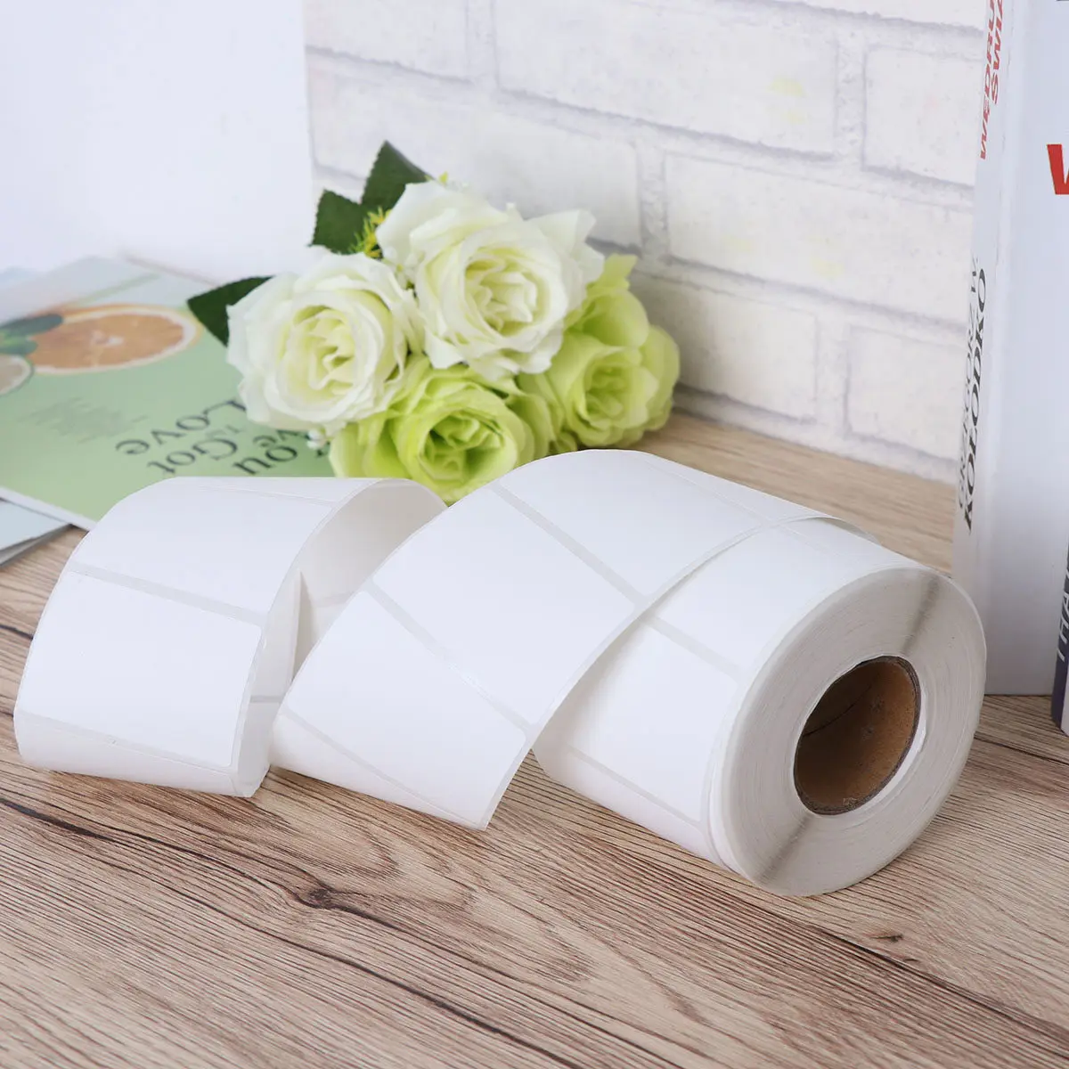 Thermal Paper Labels 60X40Mm Waterproof Oilproof For Thermal Printer Kitchen Office Milk Tea Shop File Folder Blank