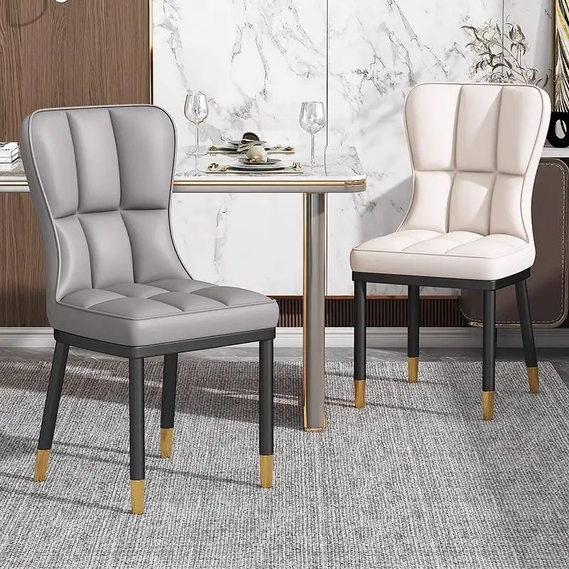 

Beige Luxury Dining Chairs Italian Stylish Black Party High Foldable Dining Chairs Accent Nordic Sillas Para Comedor Furniture