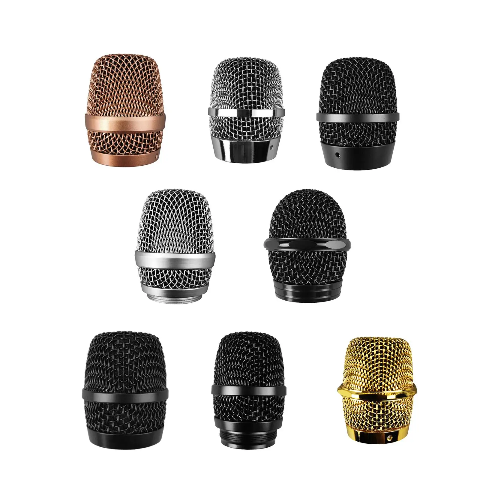 Microphone Grille Ball Cover, Microphone Grill Head, Metal Microphone Mesh Heads