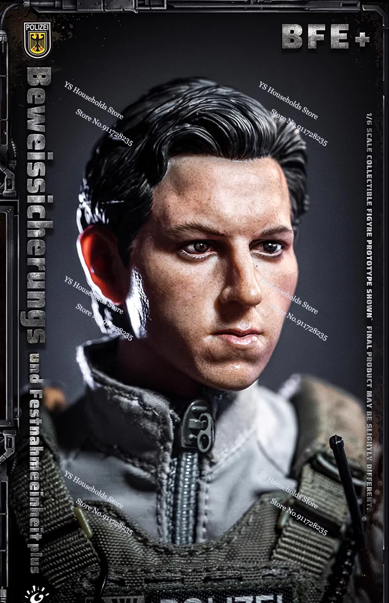 KT8008 1/6 BFE+ Counter Terrorism PolIze Force Cloth Man Action Figure Mini Static Rifle Model Ornament 12\