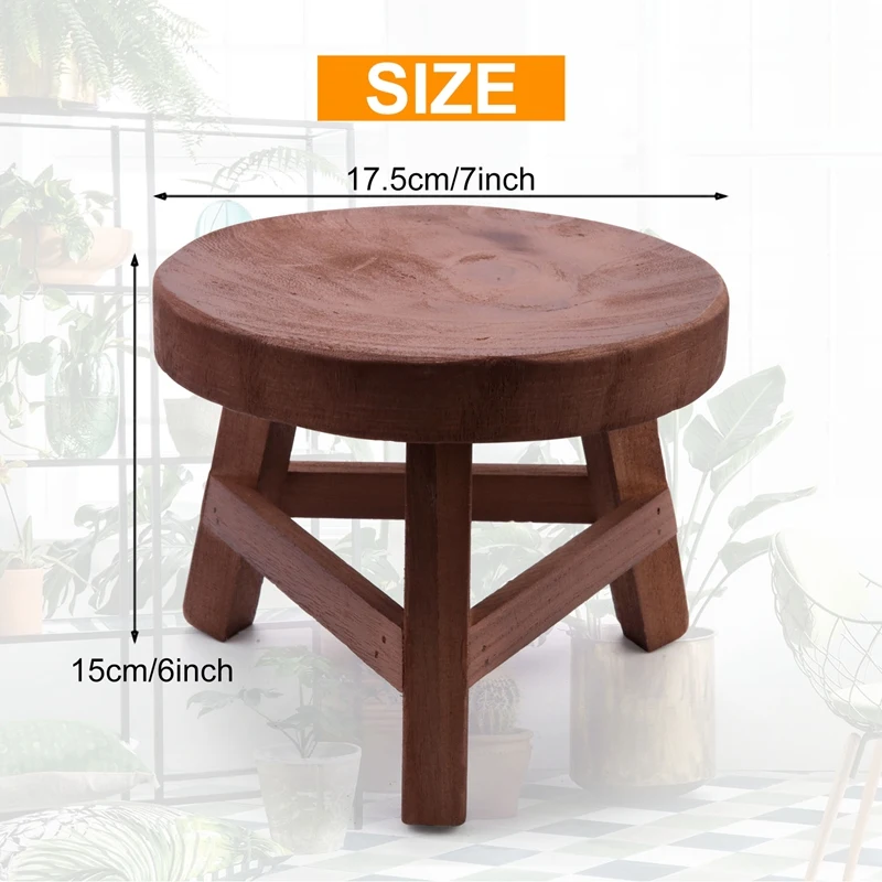 Wooden Plant Stand, High Stool Plant Stand Multi-Function Flower Pot Holder, For Gardening Decoration Living Room