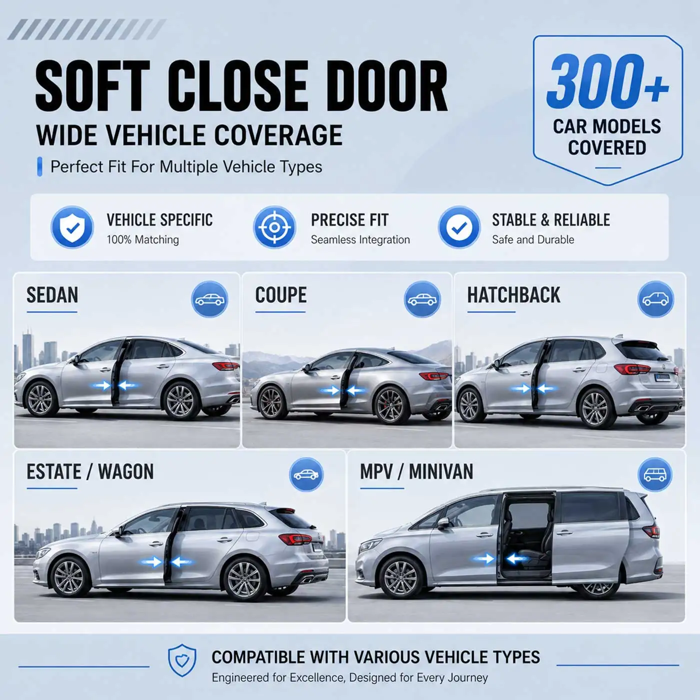 For Geely Starray Boyue Volga K40 FX11 2025- Electric Soft Close Door Auto Pull-In Suction Lock Intelligent Silent Closer Kit