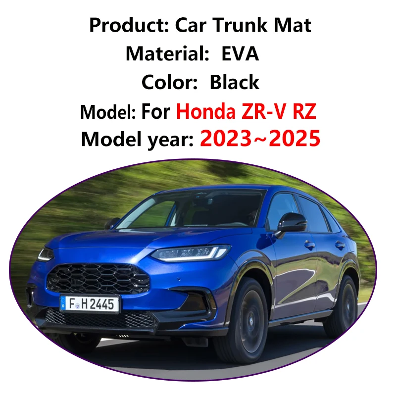 EVA Car Trunk Mat For Honda ZR-V ZRV ZR V RZ 2023 2024 2025 HR-V HRV Vezel Cargo Waterproof Carpet Storage Pad Auto Accessories