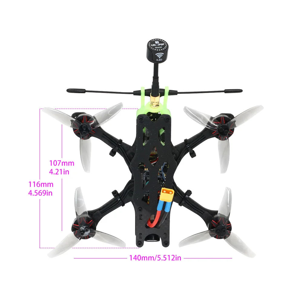 APEX Dron RC de estilo libre de 3 pulgadas con controlador de vuelo F405 40A cámara Robin3 5,8G 1W VTX FPV Dron RC de estilo libre