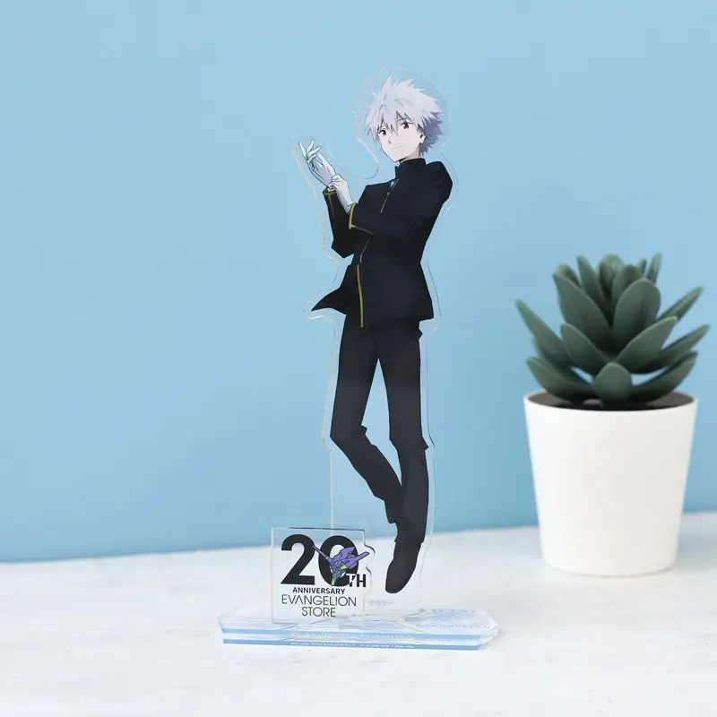 5Pcs Neon Genesis Evangelion EVA Acrylic Stand Set Rei Asuka Shinji Kaworu Mari Anime Figure for Fans Gift view 2