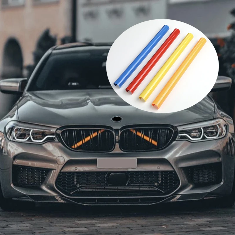 

2Pcs Car Strip Sticker Cover Frame For Bmw F20 F21 F22 F23 F30 F31 F32 F34 F36 2/3/4 Series Front Grille Trim Strips Car Styling