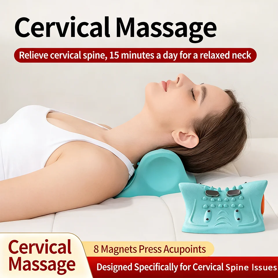 

ГОРЯЧИЙ массажер для шеи для взрослых, ремонт шейки матки, портативная подушка для массажа акупунктурных точек шеи и головы, снимает усталость, 2026, новинка