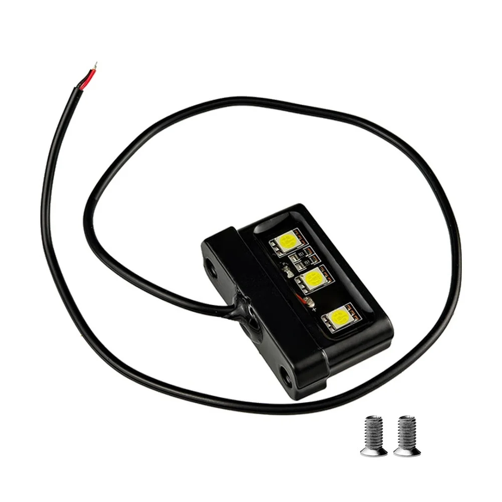 دراجة نارية لوحة ترخيص أضواء مصباح ليد ABS مقاوم للماء الخلفية الذيل مصباح للدراجات النارية دراجة صور جبل ضوء مصباح إشارة سوداء #1