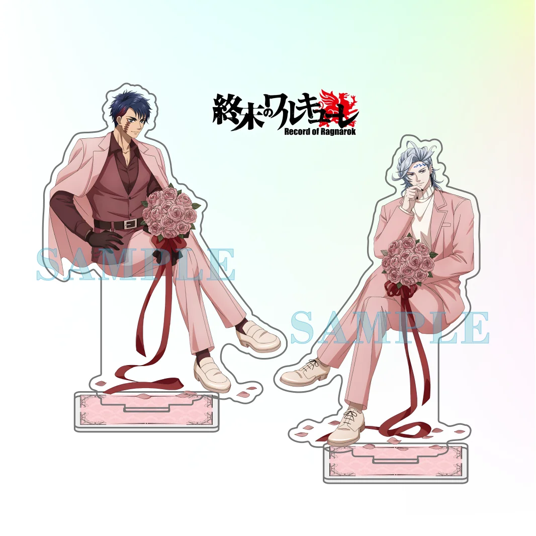 Anime Record of Ragnarok Qin Shi Huang/Hades Pink Roses Series 15CM Acrylic Stand Desktop ornaments keychain Cosplay Gifts