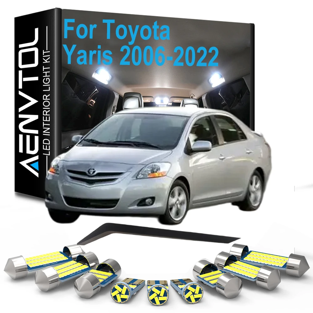 LED Interior Dome Map Light Bulb Kit For Toyota Yaris 2006- 2013 2015 2016 2018 2019 2020 2021 2022 Parts Accessories
