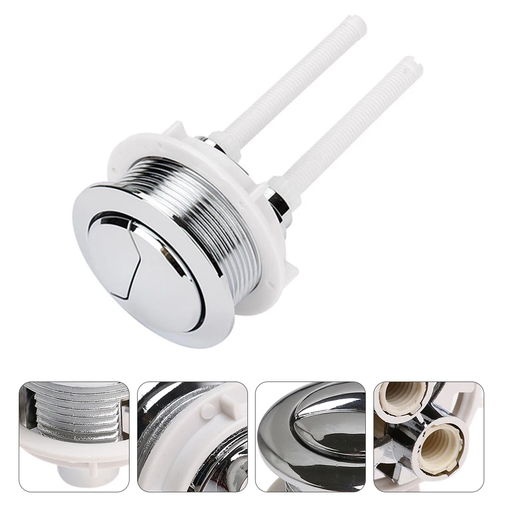 114mm Silver Dual Push Button Universal Flush Wc Seat Water Tank Button Dual Flush Wc Water Tank Push Round Button