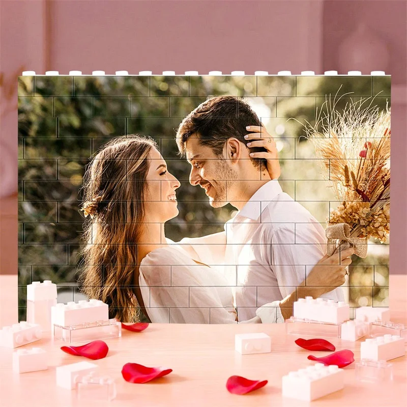 Custom Building Blocks Puzzle from Photos Ornament Jewelry Personalized Picture Frame Puzzles Romantic Jewelry