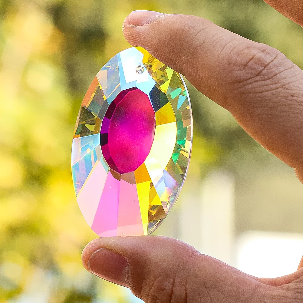 50mm ptačí hnízdo broušené sklo suncatcher závěsný přívěsek duha tvůrce sklo hranol faceted lustr náhrada částí domácí dekorace