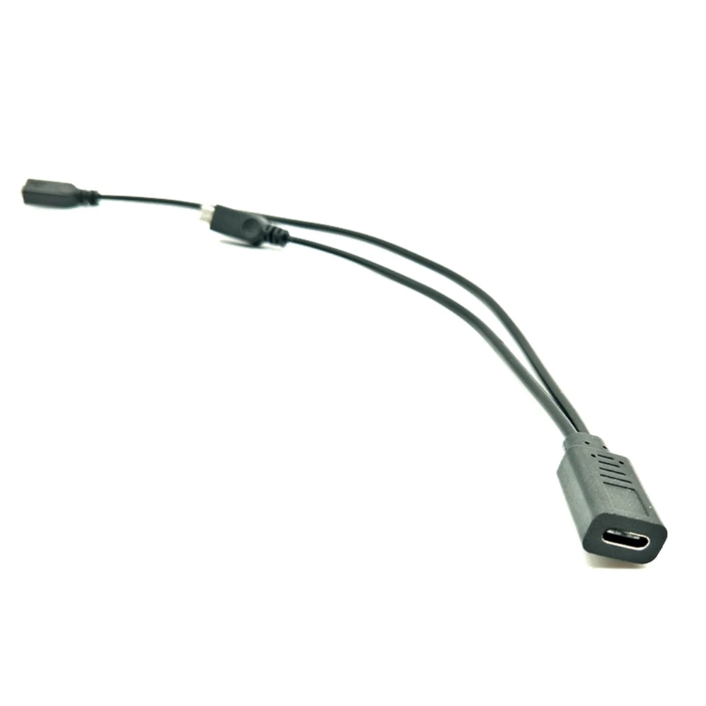 USB-C Y Cabo USB Tipo-C Fêmea para Dual Micro USB Macho Usbc 2.0 Divisor 1 Fêmea para 2 Macho Extensão de Dados C