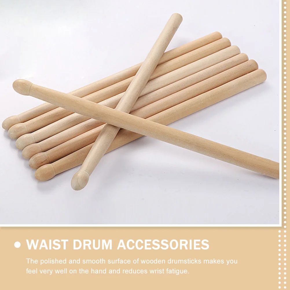 

Waist Drum Sticks Wooden Drumsticks For Snare Drum Percussion Practice Beginners Professionals Durable Smooth Surface