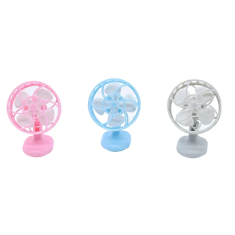 1/12 Dollhouse Simulation Mini Electric Fan Model Dollhouse Furniture Decoration Dolls House Living Scene Decor Accessories