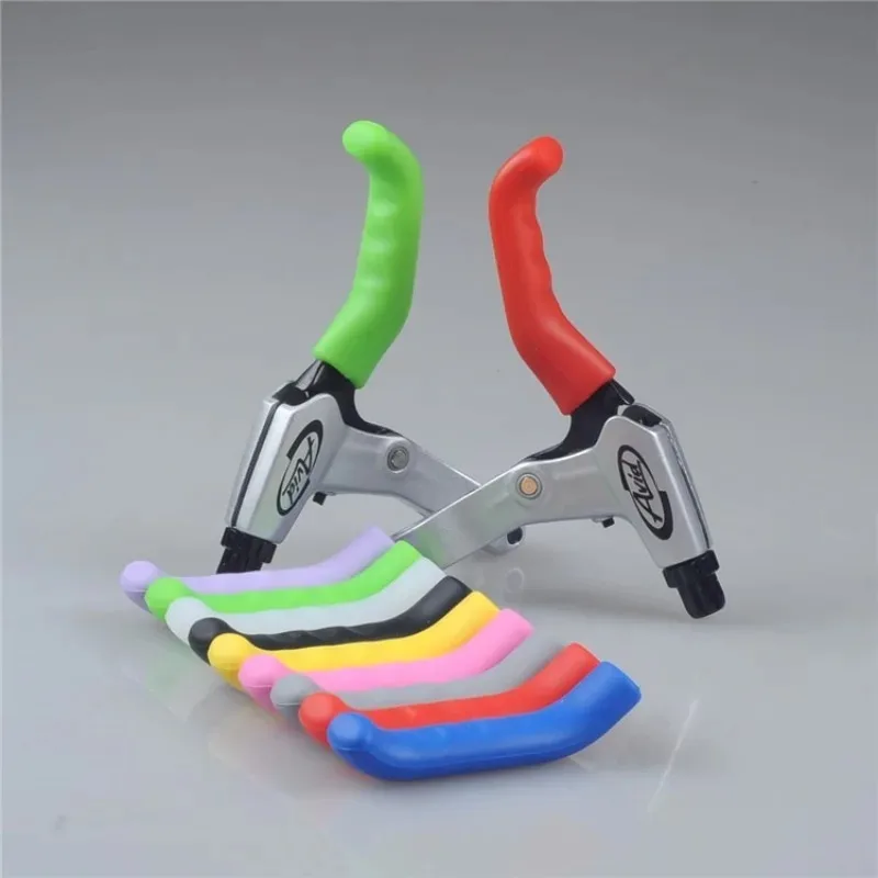 2pcs/set Colorful Silicone Anti-slip Mountain Bike Brake Grips MTB Bike Brake Handle Protective Cover Bicycle Grips Bike Parts