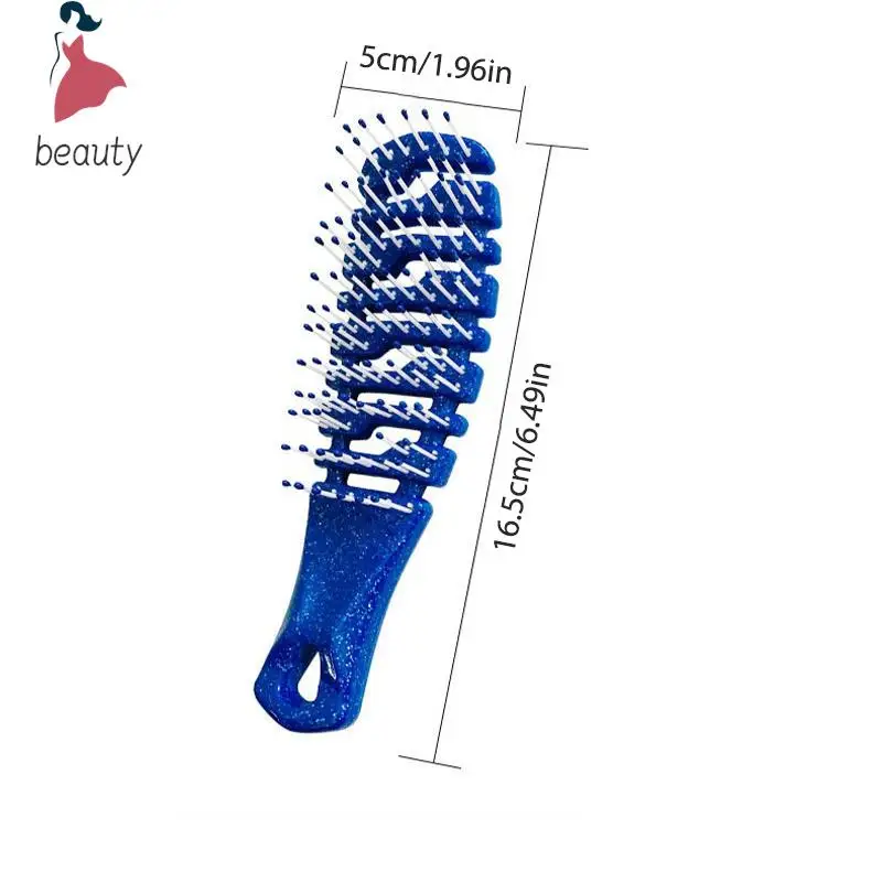 Gradient Hollow Out Hair Brush Scalp Massage Comb Hair Styling Detangler Wet Dry Curly Hair Fast Blow Drying Detangling Tool