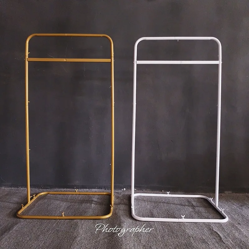 

New wrought iron square sign welcome area decoration wedding scene arrangement water card balloon arch flower stand wrought iron