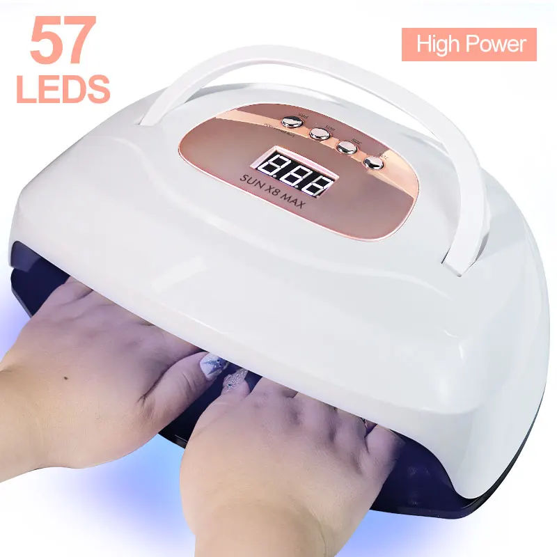 

57 LEDs UV Nail Lamp for Gel Polish with Automatic Sensor 4 Timer Setting Professional Nail Tools