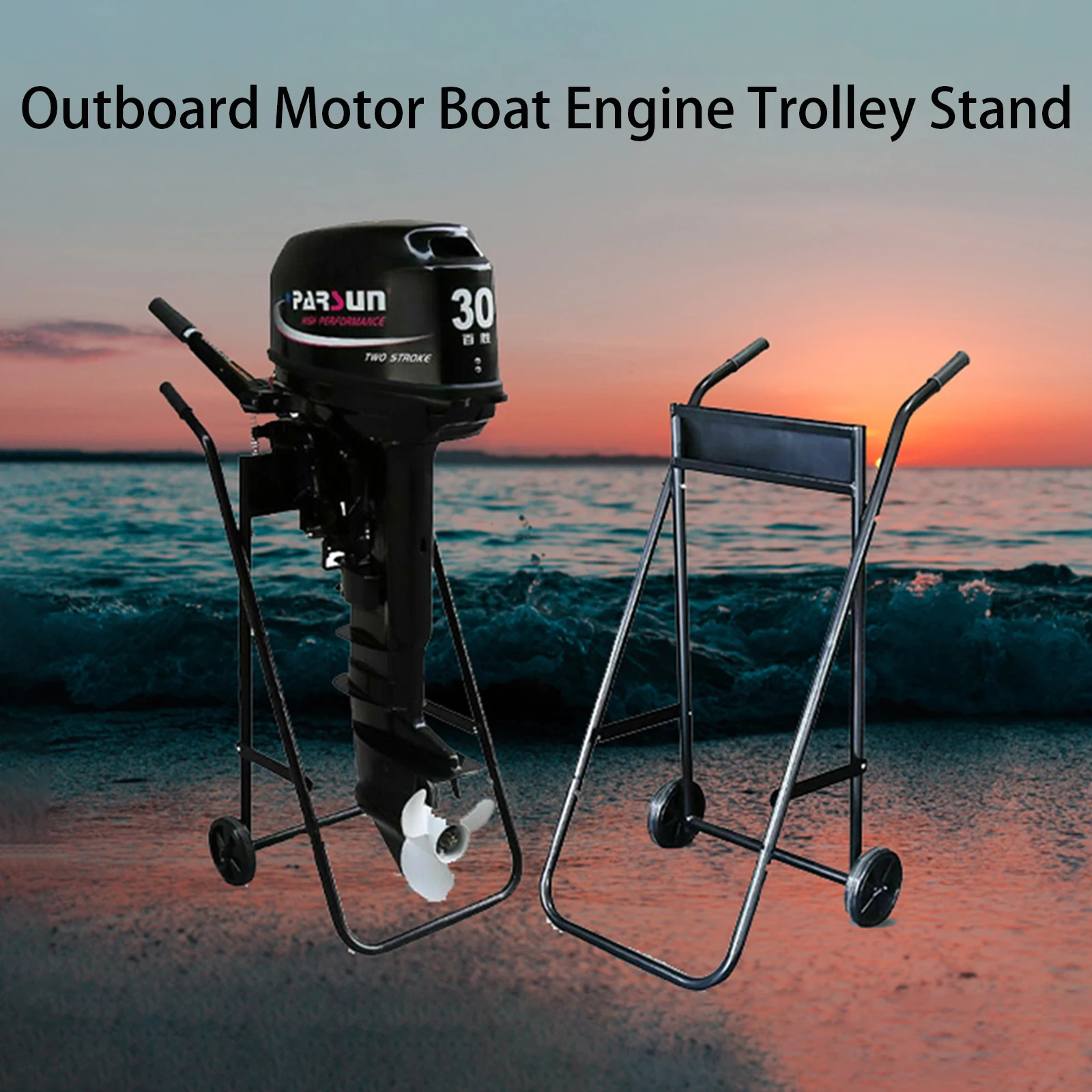 Foldable Heavy Duty Boat Motor Dolly Transpor Outboard Autoboard Motor Boat Carrier Engine Trolley Stand Transport Wheels