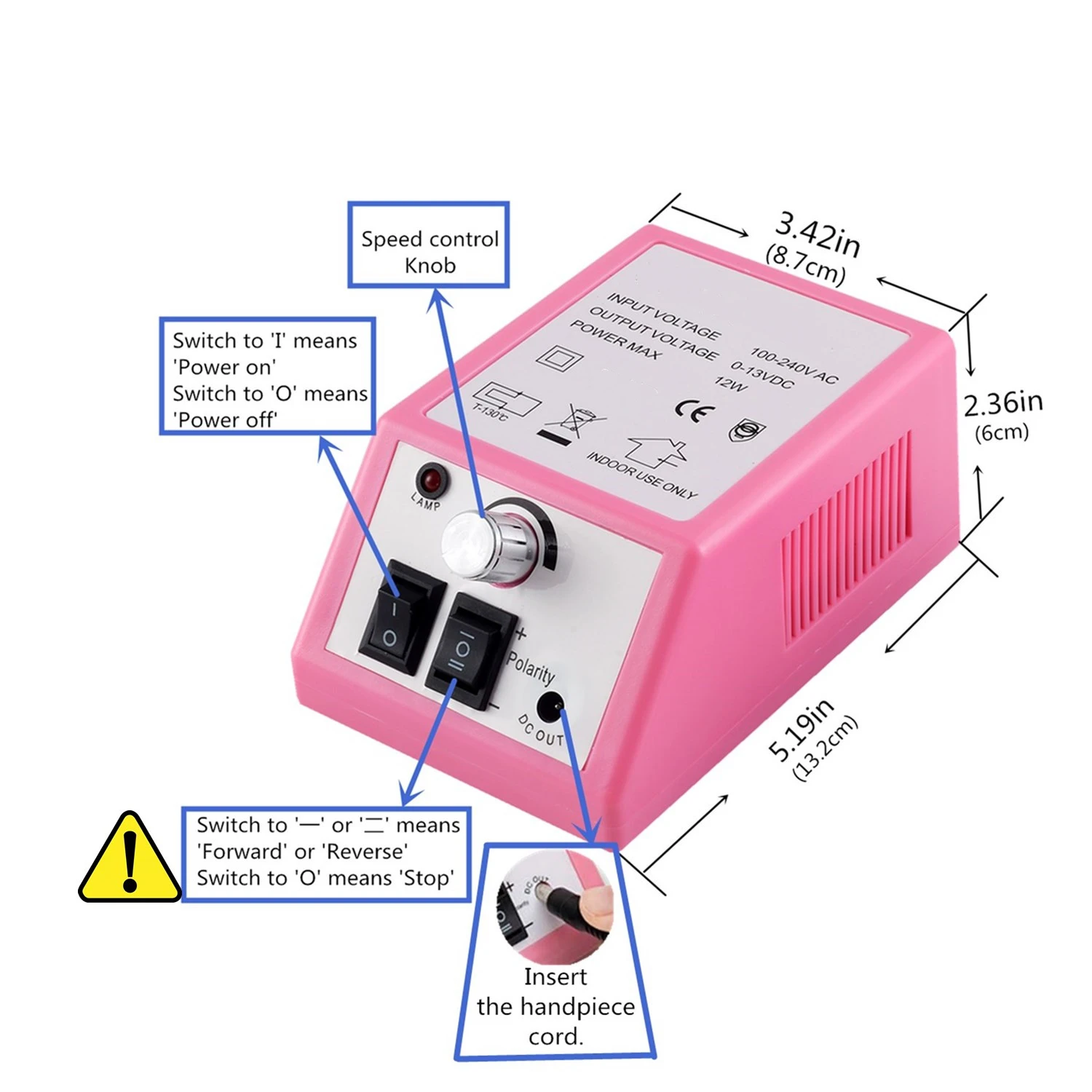 Set di macchine per trapano per unghie Kit di lime per unghie professionali Punte da trapano Strumenti per rimuovere lo smalto gel Frese per manicure Pedicure Unghie acriliche