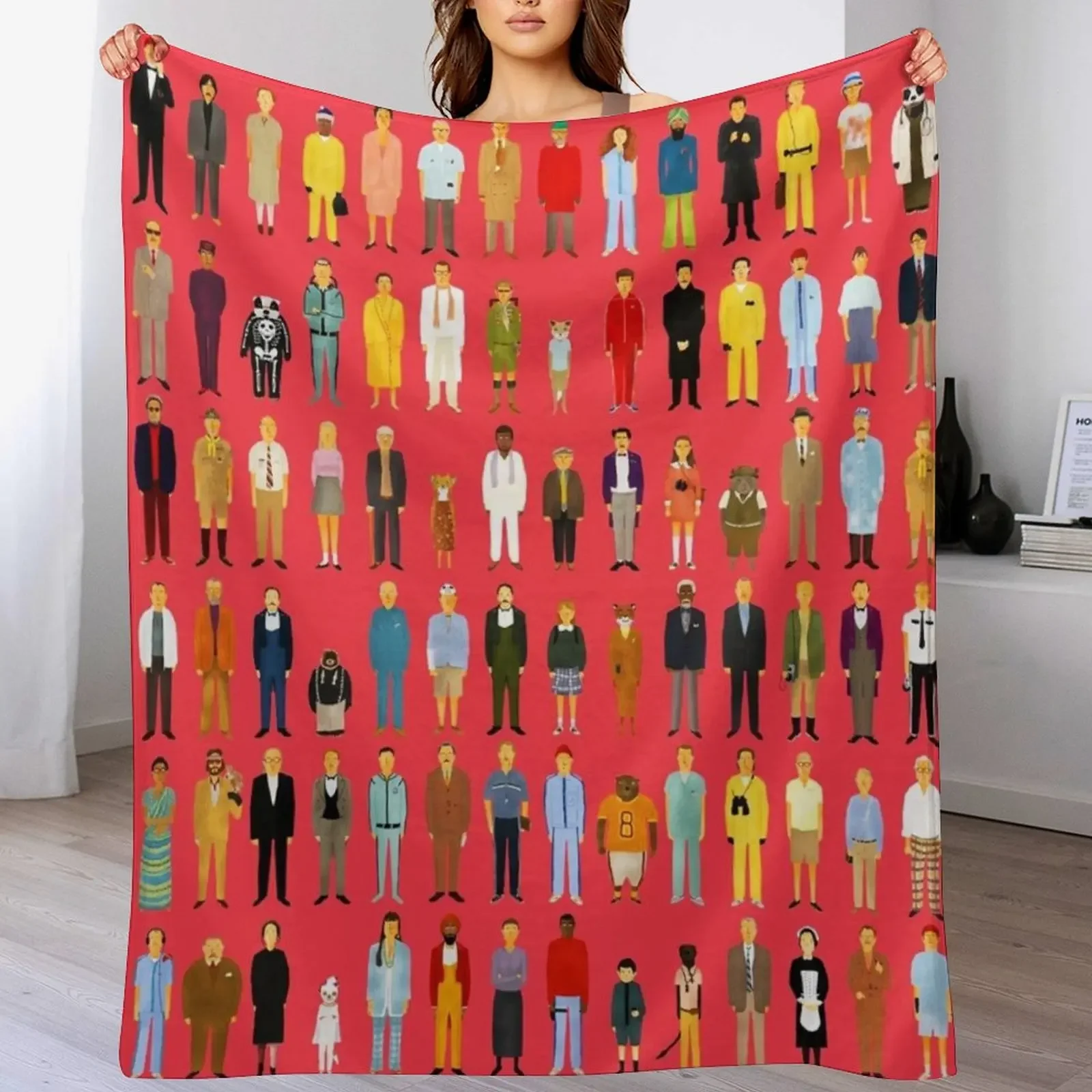 Wes Anderson Art Show Throw Blanket Soft Cozy Blanket for Pet Kids Adults