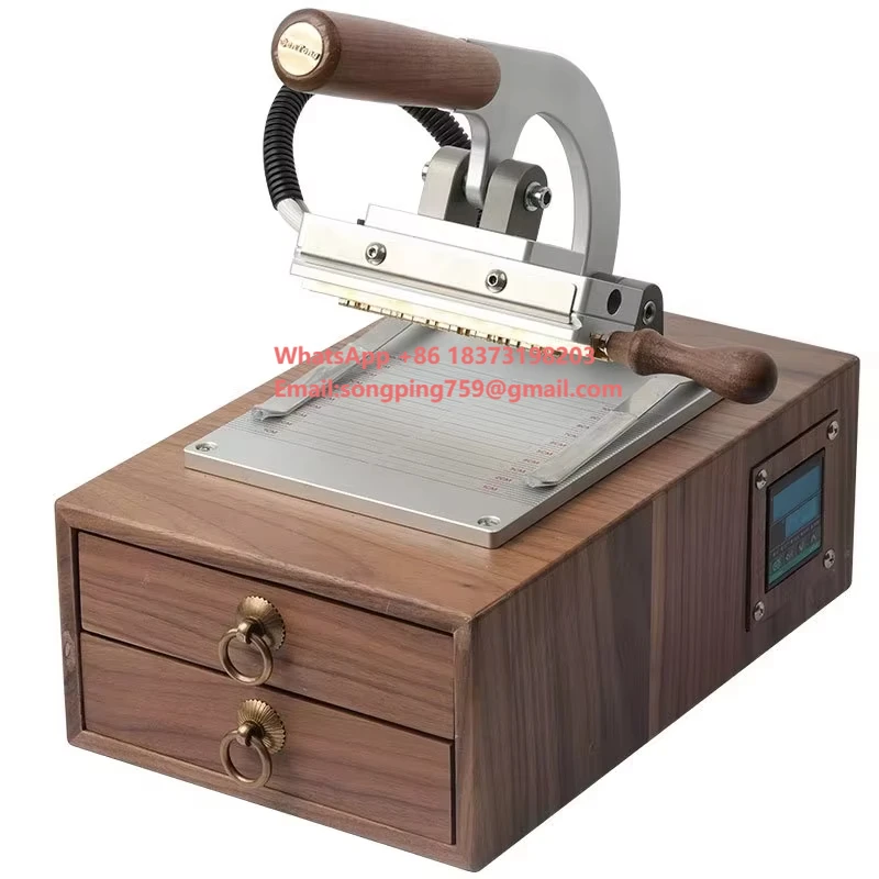 Foil Imprinting Machine Key Rings Embossed Gold Mark Bronzing Machine Clothing Leather Tags Label Embossing Cutting Machine