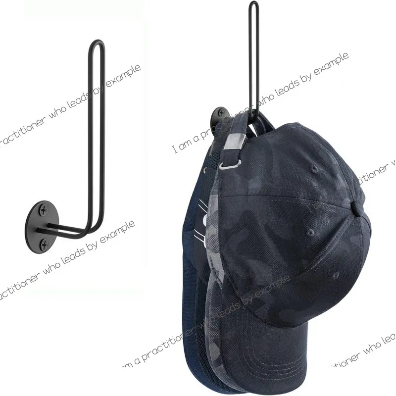 Baseball cap storage rack, metal L-shaped wire rack, wall-mounted hat rack, hat bracket.