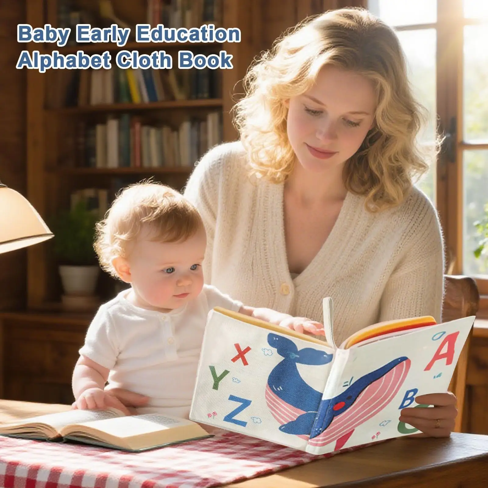 Libro de tela para bebé, libro interactivo de tacto y sensación para la dentición, actividad educativa, juguetes de estimulación Visual para niños, balcón y sala de estar