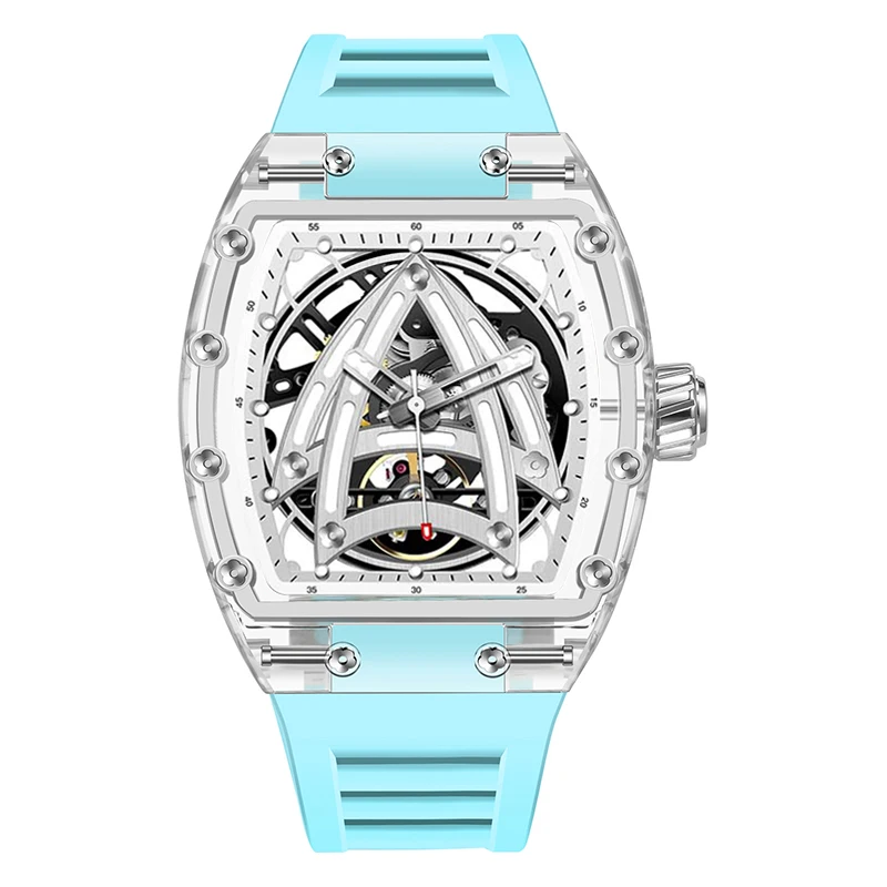 Pindu Sailing Series Brand Orologio meccanico completamente automatico con specchio in vetro K9 che visualizzazione dell'orologio dal design personalizzato popolare