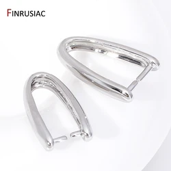 Trendy Rhodium Plated Smooth Pinch Pendant Bail,Tapered Pendant Bail Connector For DIY Fashion Necklace Making Accessories