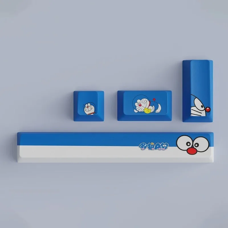 

Doraemon original height keycaps blue fat cute cartoon creative mechanical keyboard keys pbt opaque sublimation holiday gift