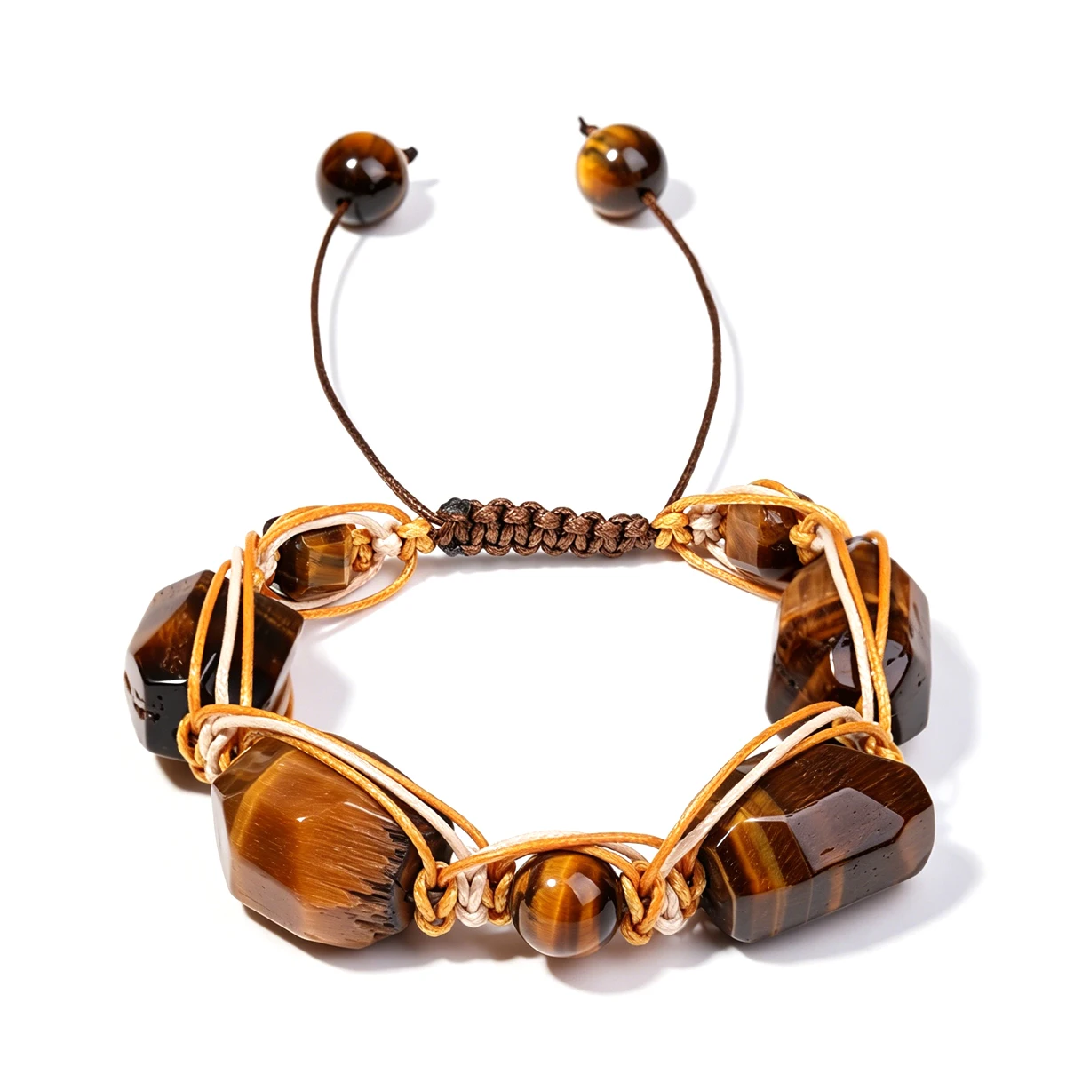 Herren-Armband aus natürlichem Citrin, gewebtes Armband, roher gelber Kristall, zieht Reichtum, Fülle, Heilstein, Schmuck, Geschenk für männliche Geschäftsleute – Detail 7