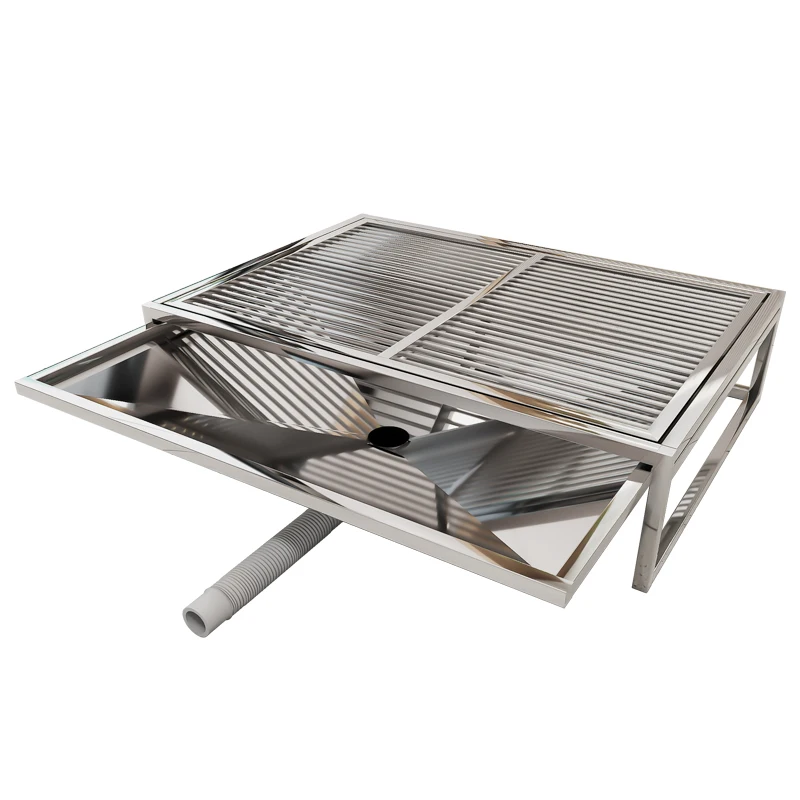 

Stainless steel dog toilet medium and large dog anti-stepping feces automatic flushing sewer pet urinal small