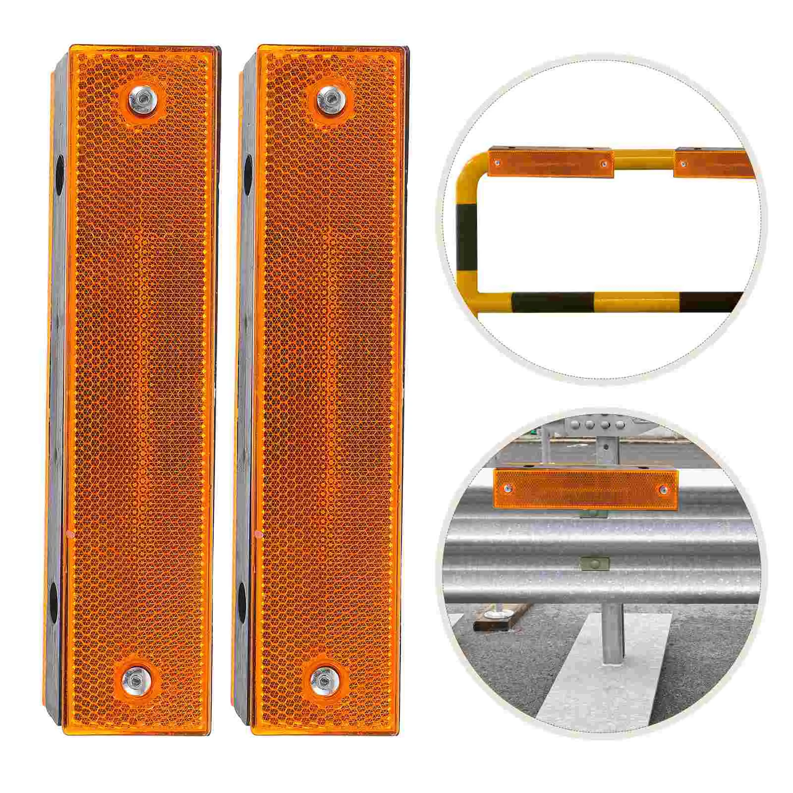 6pcs Double Sided Yellow Reflective Markers for Tunnel Walls High Visibility Traffic Control Signs Plastic Outdoor Use