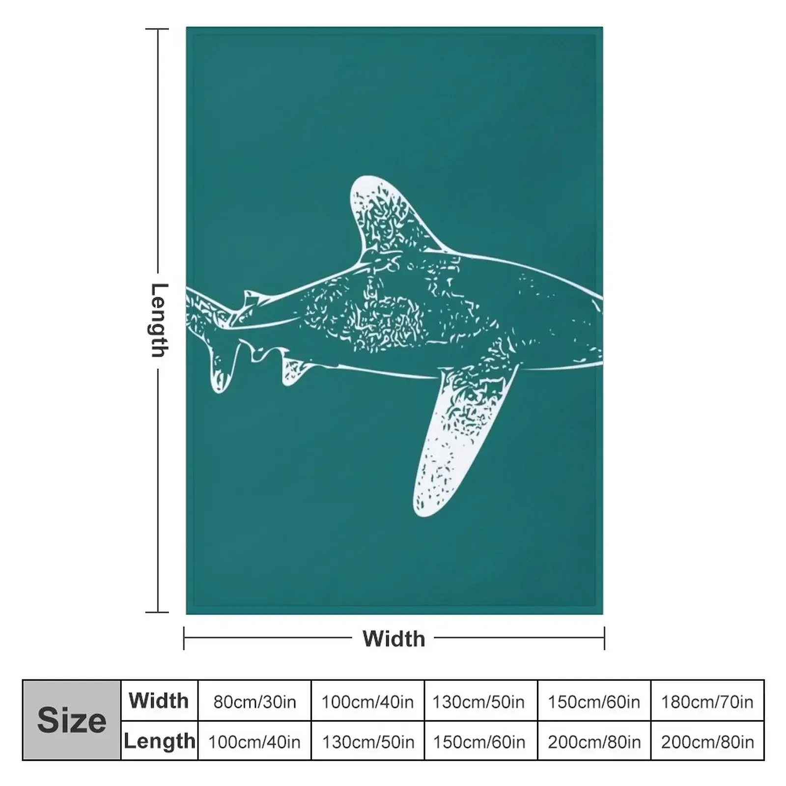 New Oceanic Whitetip Shark White Print Throw Blanket Moving for sofa Hair decorative Decorative Sofa christmas gifts Blankets