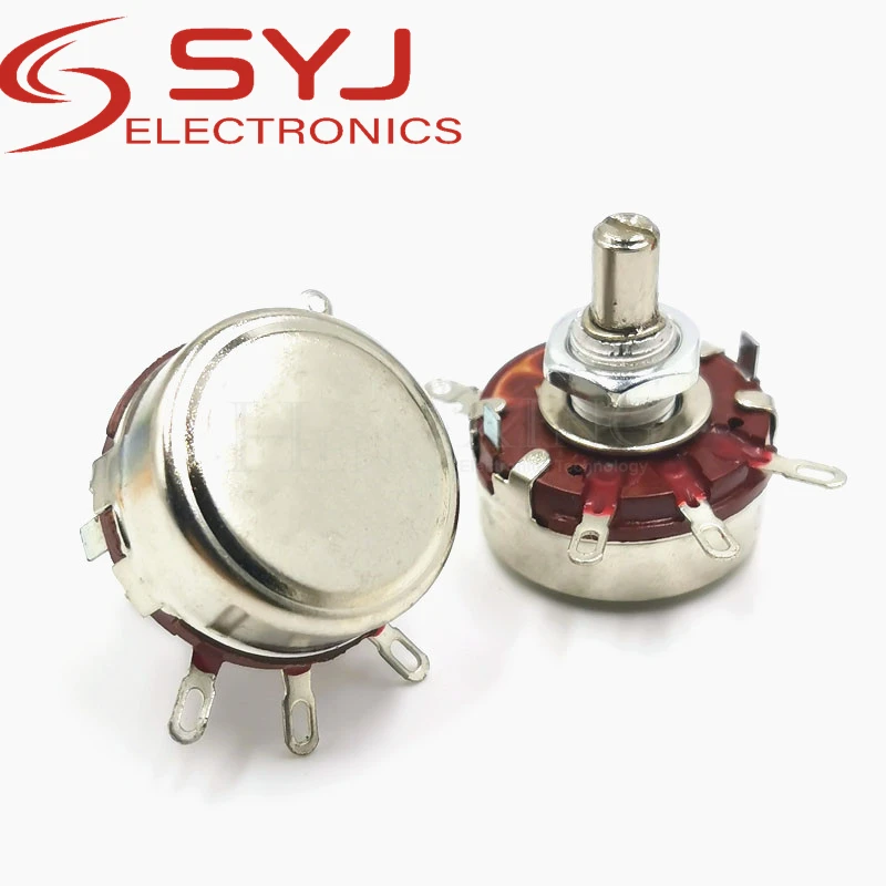 1piece Double single-turn carbon film potentiometer WTH118-1A 2W 1M