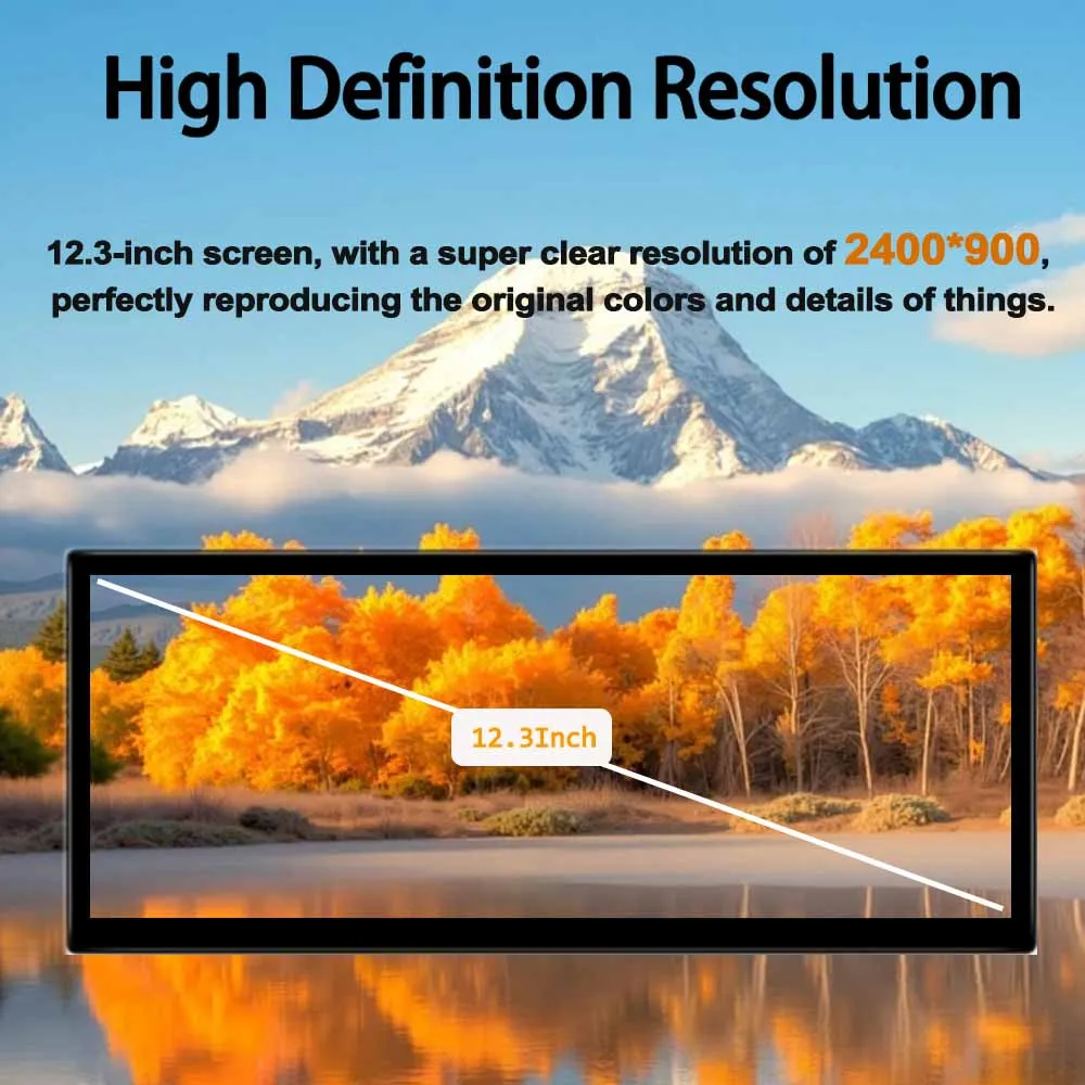 شاشة QLED تعمل باللمس 12.3 بوصة أندرويد 15 لسيارة تويوتا هايلاندر 2009 - 2014 راديو السيارة نظام تحديد المواقع والملاحة الوسائط المتعددة 4G WIFI BT CarPlay