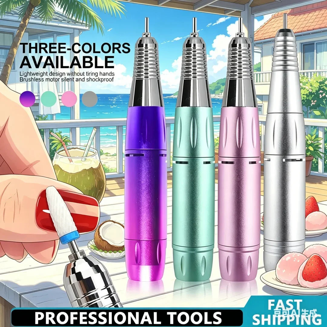 

Exquisite DC Nail Drill Pen Handle File Polish Grind Machine Handpiece Luxury Manicure Pedicure Tool Premium Nails Drill Machine