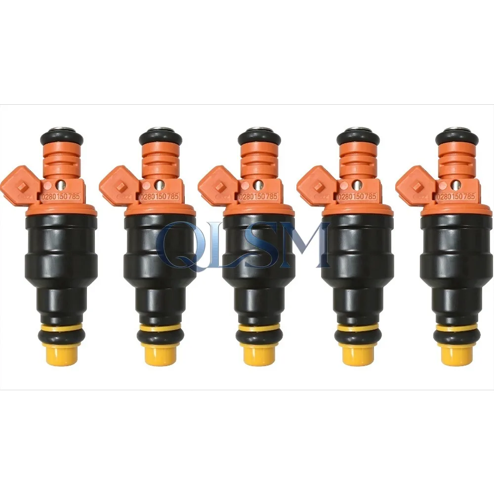 5Pcs 0280150785 6842369 Fuel Injector Replacement For Volvo 850 T5 T-5R 2.3L 2.4L I5 Turbo Auto Engine Nozzle Set