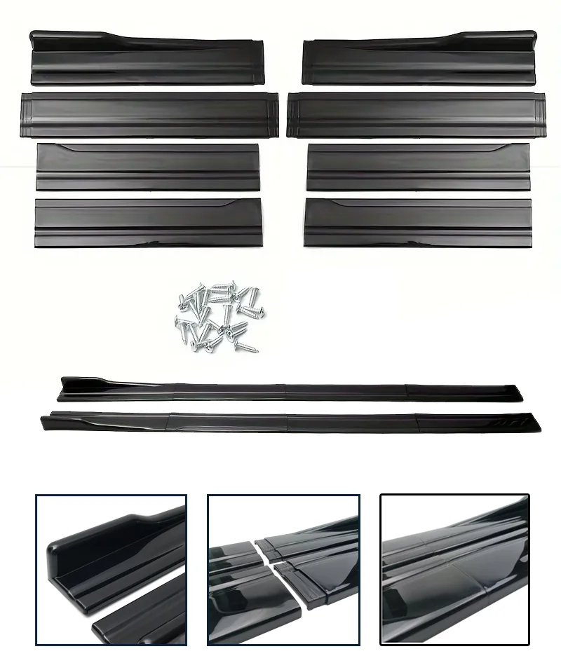 Für BMW Zubehör 3er E90 E91 320i 330i 2005-2011 Auto Seitenschweller 2,2 M 86,6 Zoll Verlängerung Rocker Panels Lip Stoßstange ABS 8p – Detail 2