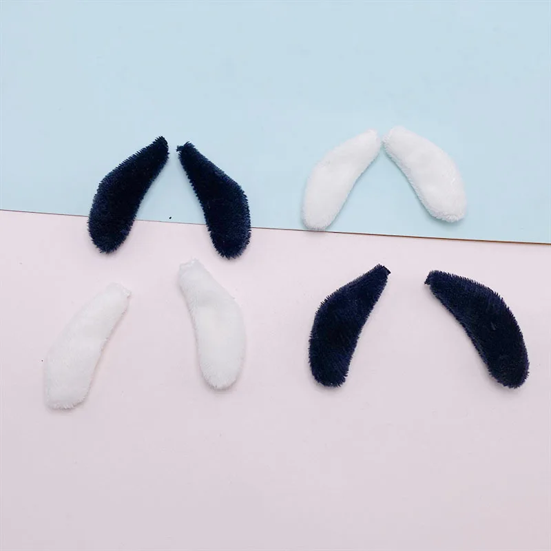 Furry Felt Cute Dog Ears Padded Appliques For Baby Clothes, Sock And Hat Sewing, DIY Headwear, Bow Accessories, 20Pcs