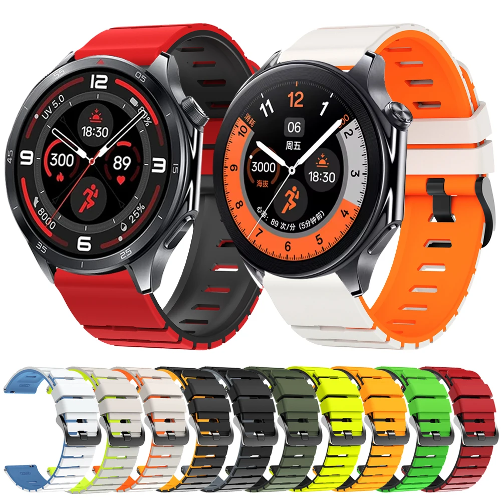 Sports Silicone Strap For OnePlus Watch 3 2R 2 46mm Soft Bracelets For OPPO Watch X X2 Watch 4 Pro Smartwatch Band 22mm Correa